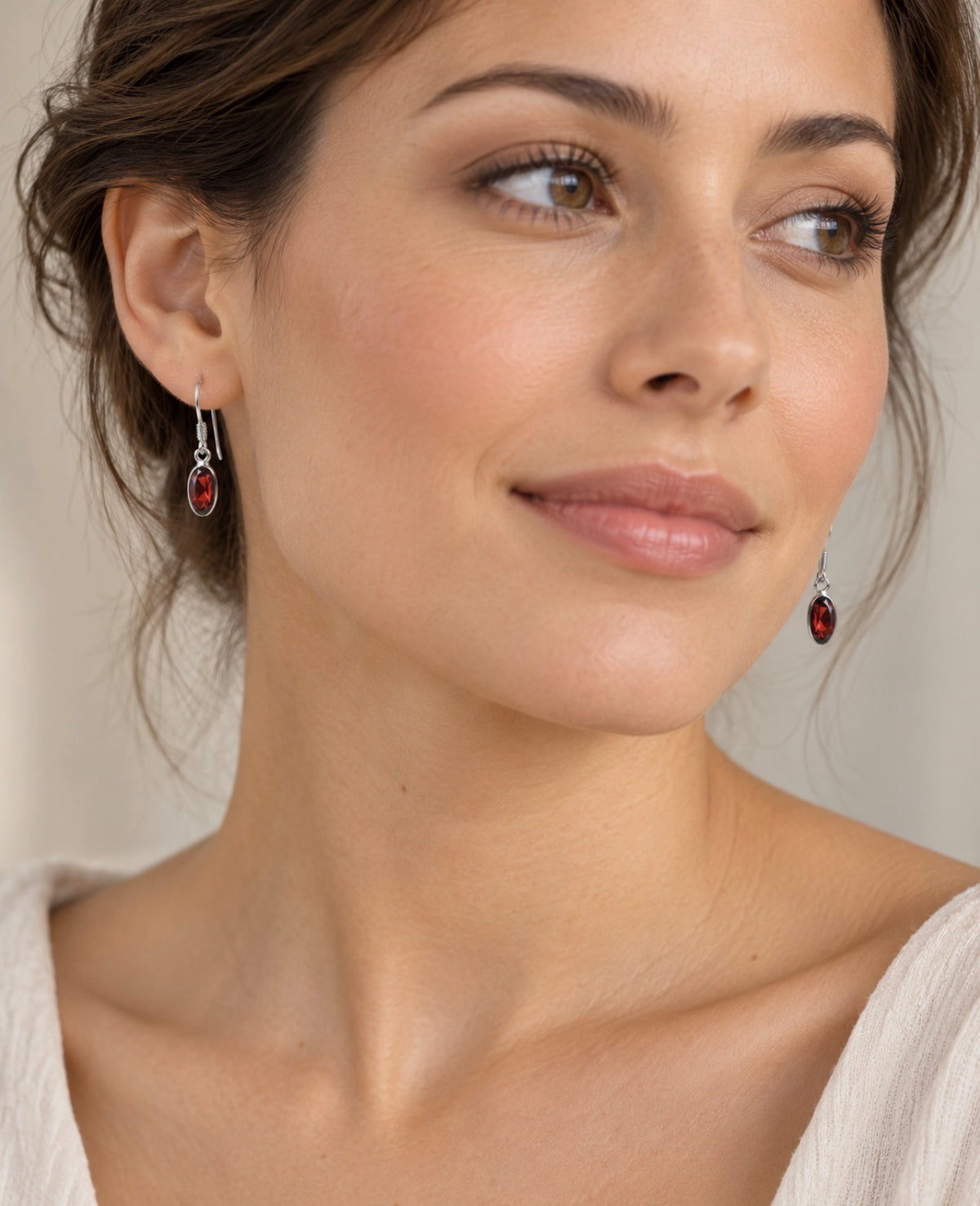 Crolyn Garnet Drop Earrings