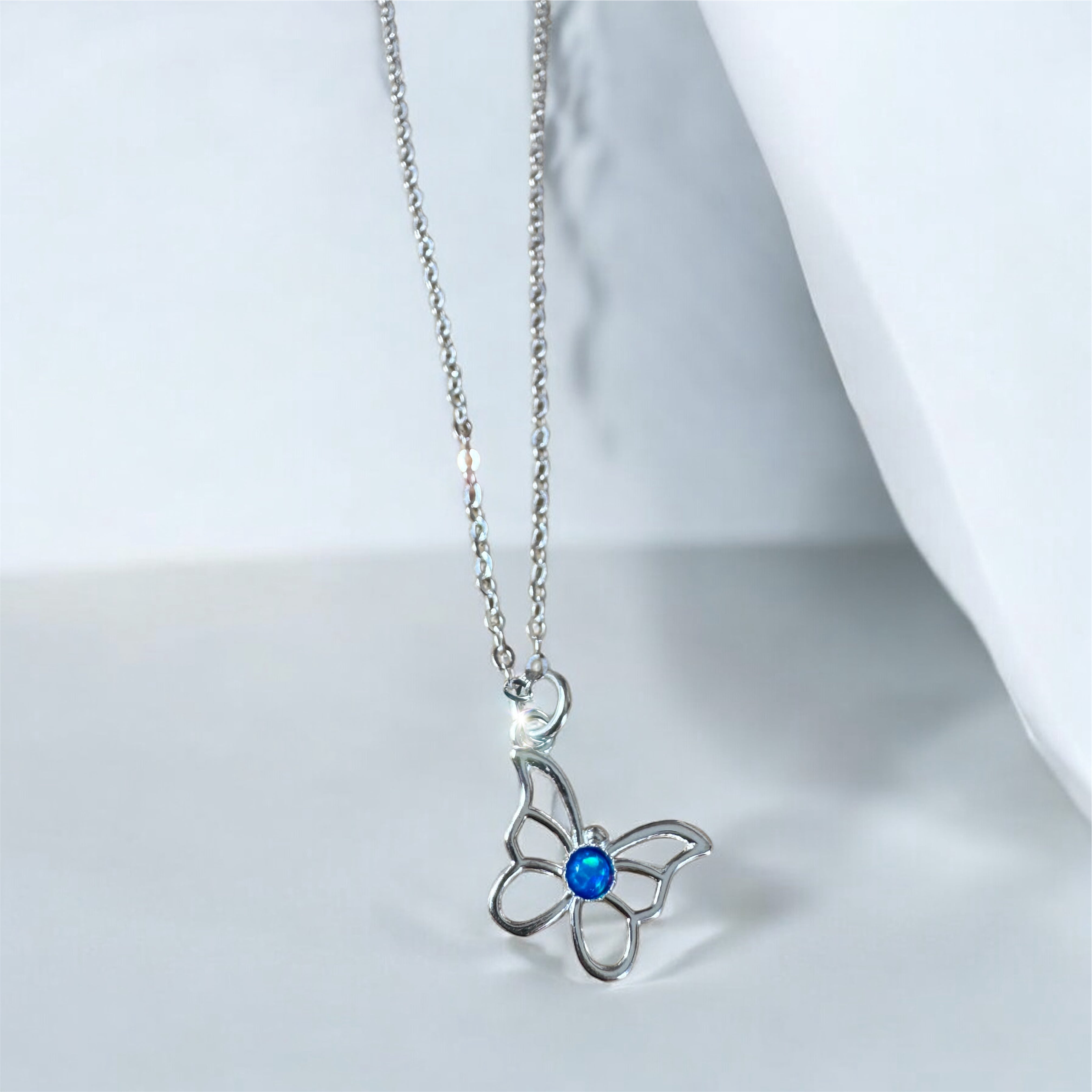 Ismara Opal Butterfly necklace