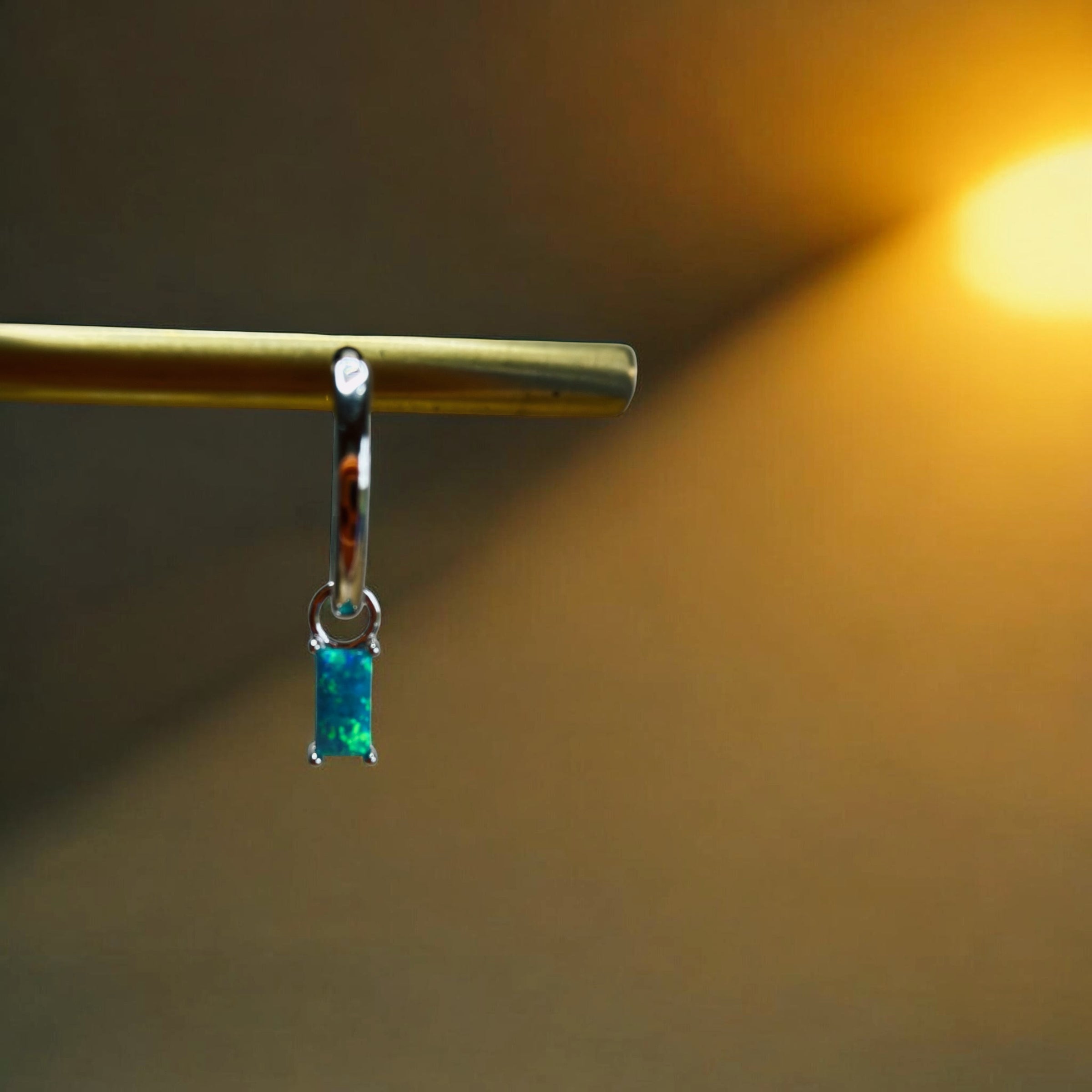 Sea Light Opal Hoops