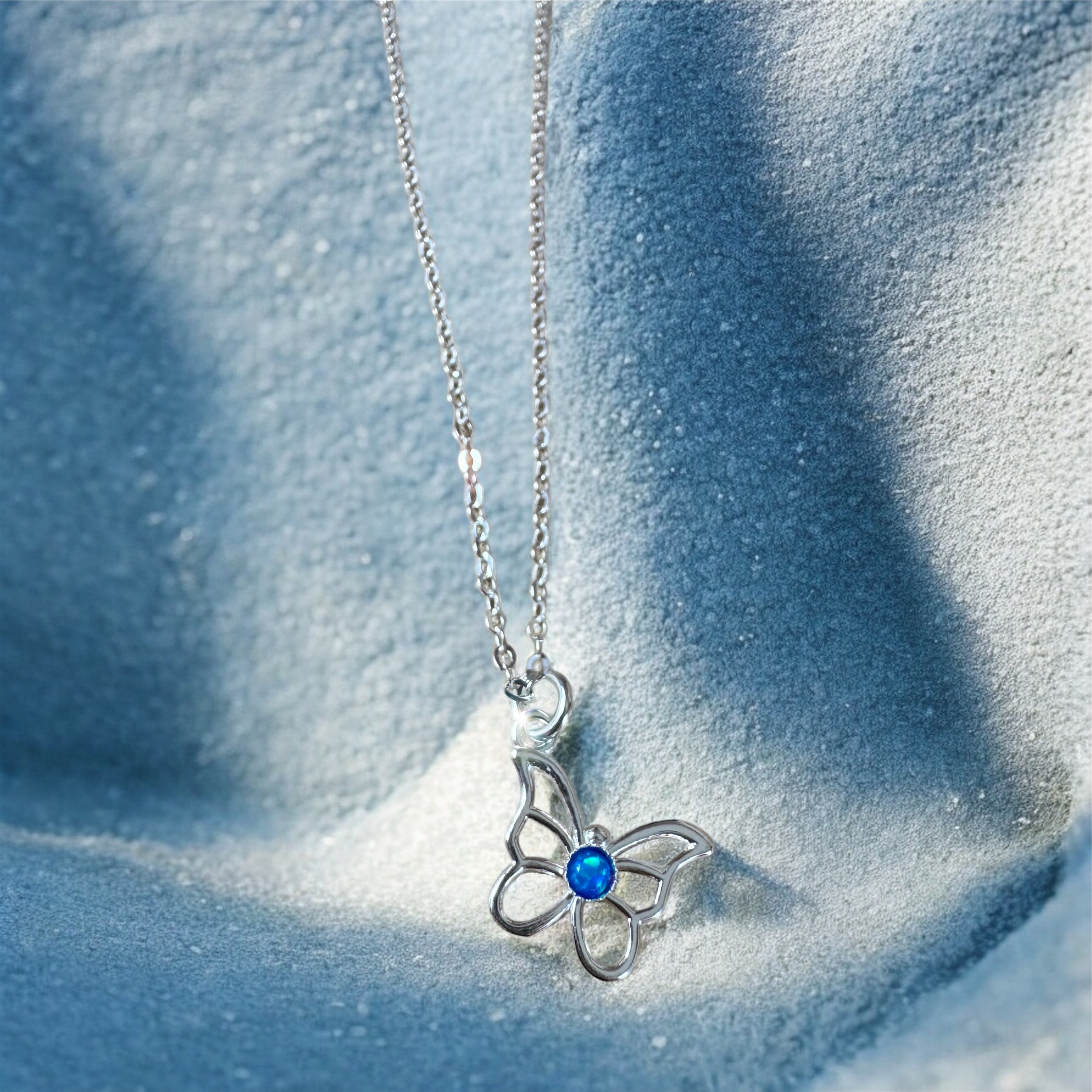Ismara Opal Butterfly necklace
