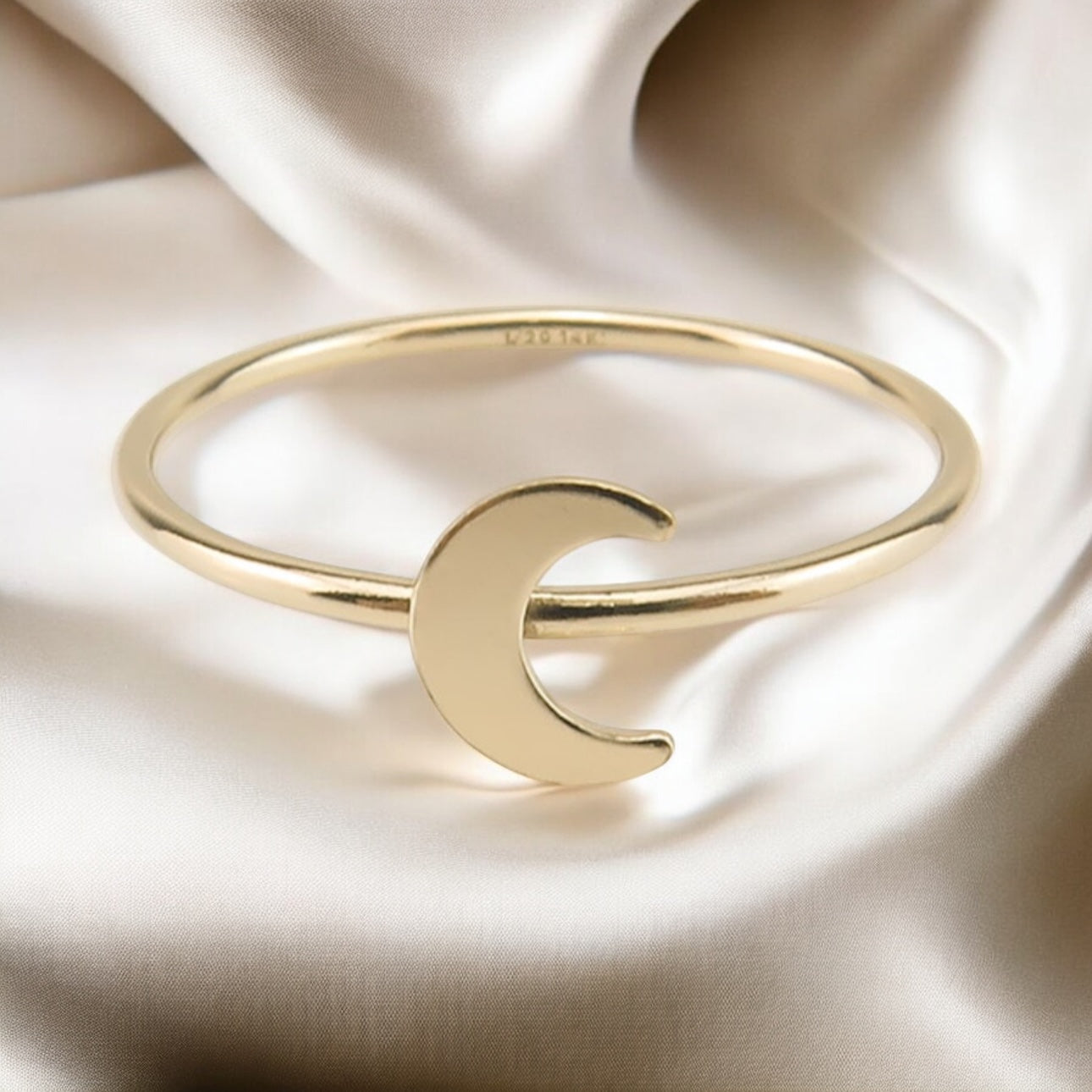 Crolyn Crescent Moon stack Ring - Gold