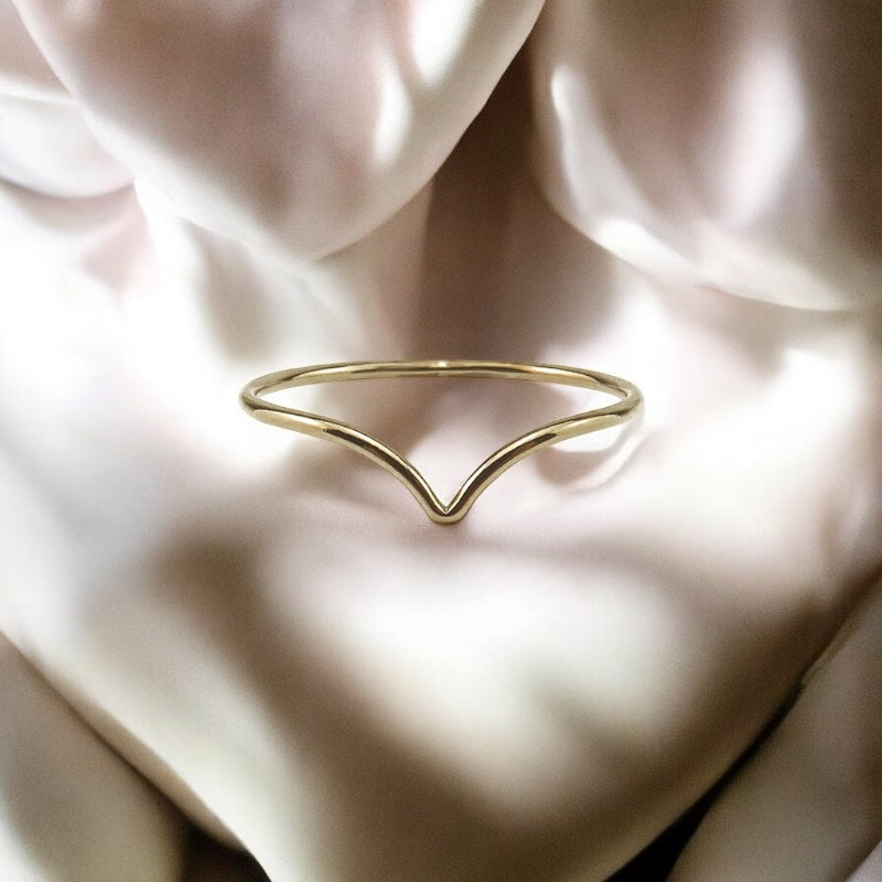 Wishbone Crolyn stack Ring - Gold