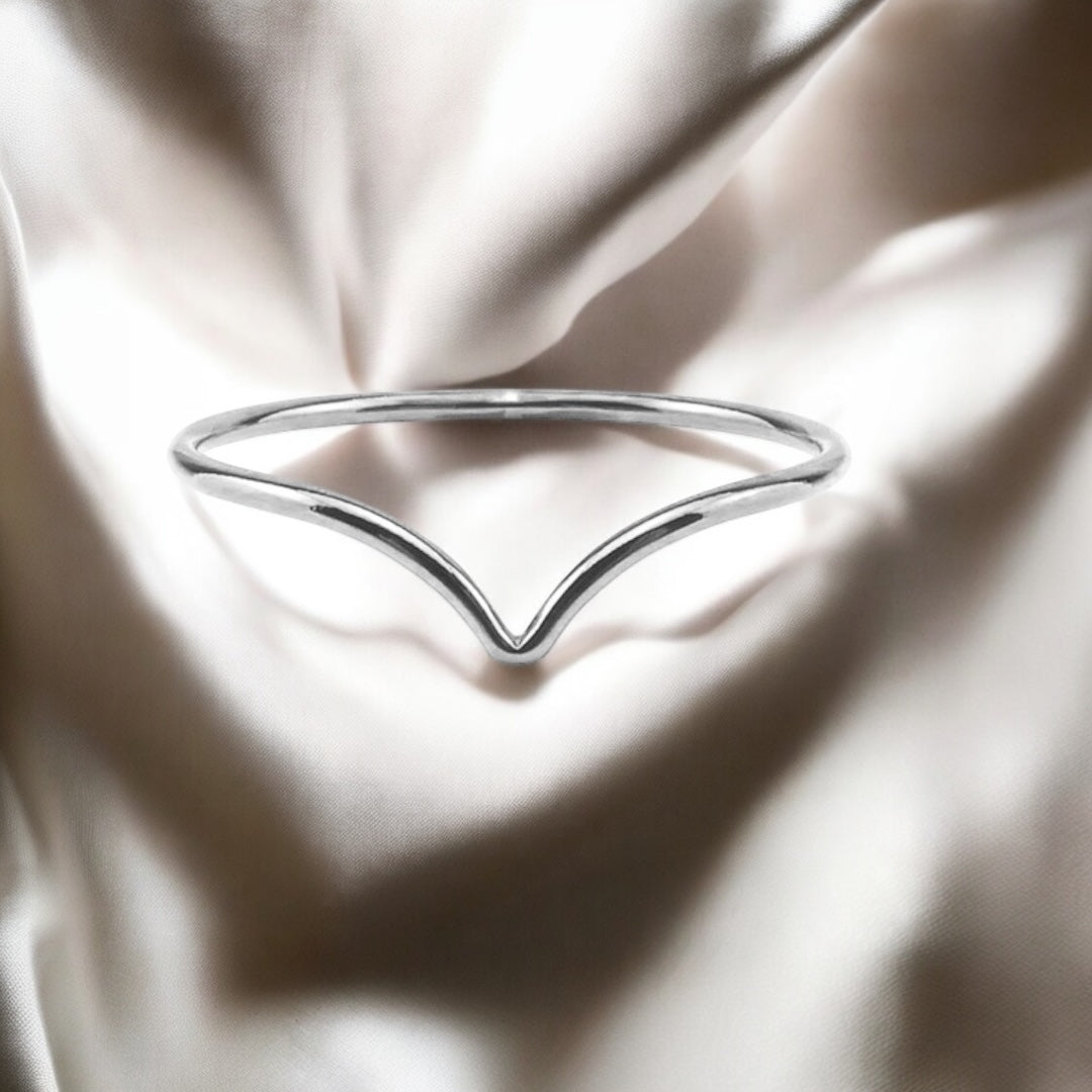 Wishbone Crolyn stack Ring - Silver
